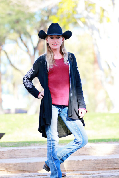 Black Sequined Cardigan