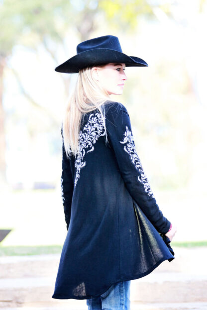 Black Sequined Cardigan