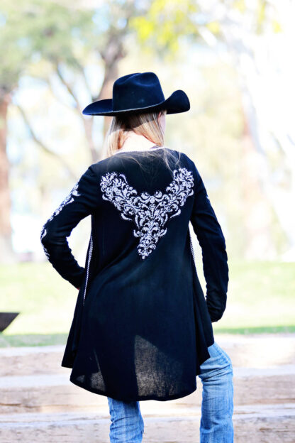 Black Sequined Cardigan