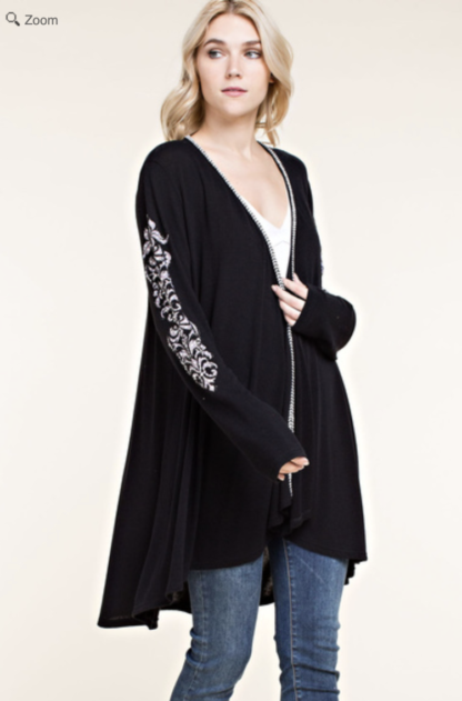 Black Sequined Cardigan