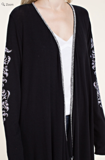 Black Sequined Cardigan