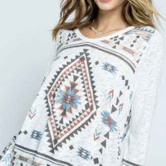 Multi Colored Aztec Long Sleeve
