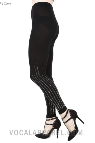 Black leggings with stones