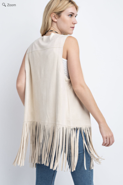 Fringe Vest with Studs