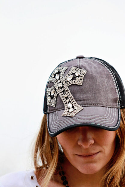 Gunmetal Cross Ball Cap