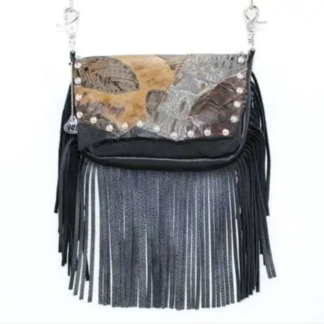 Mixed Leather Hip Bag