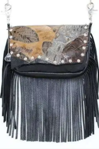Mixed Leather Hip Bag