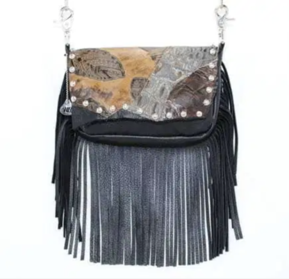 Mixed Leather Hip Bag