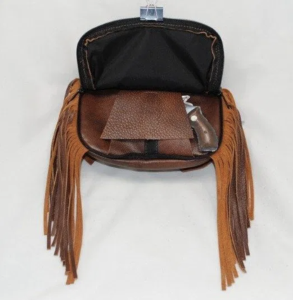 Brown and Turquoise Hip Bag