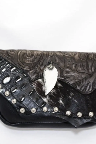 Black Cowhide Concealed Carry Purse