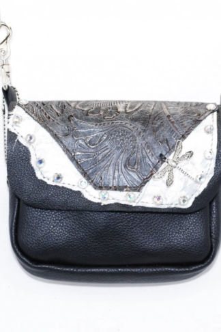 Black Cowhide Hip bag