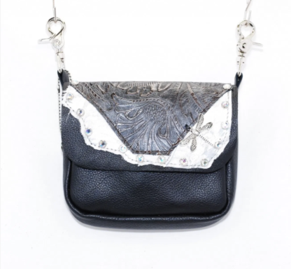 Black Cowhide Hip bag