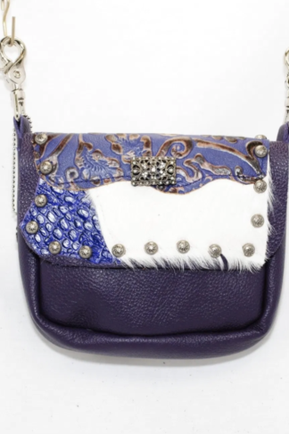 Purple Leather Hip Bag