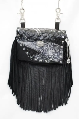 Black and Silver Hip Bag