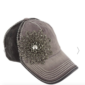 Charcoal and Black Bling Cap