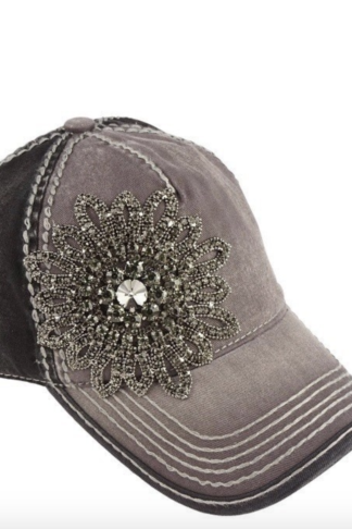 Charcoal and Black Bling Cap