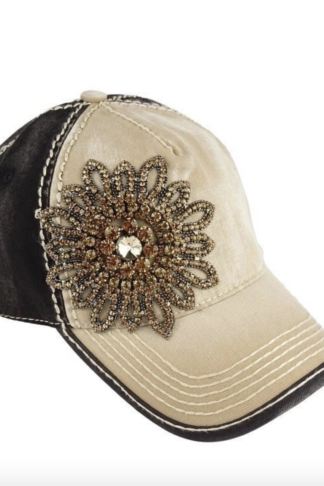 Khaki and Black Bling Cap