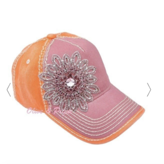 Lilac and Tangerine Bling Cap