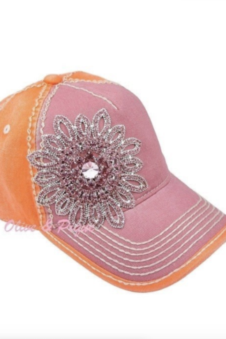 Lilac and Tangerine Bling Cap