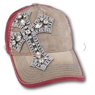 Gunmetal Cross Ball Cap