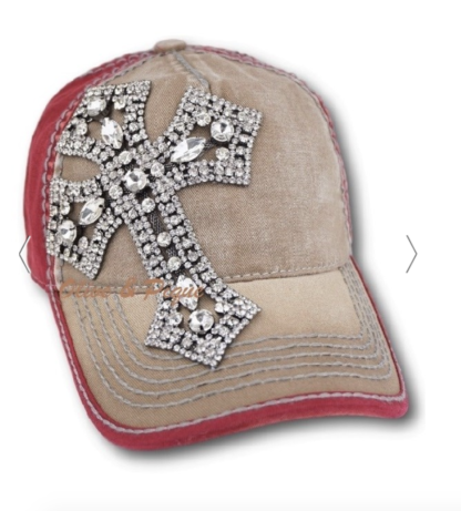 Gunmetal Cross Ball Cap