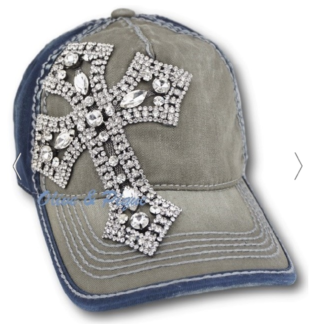 Gunmetal Cross Ball Cap