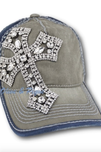 Gunmetal Cross Ball Cap