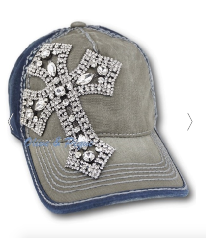 Gunmetal Cross Ball Cap