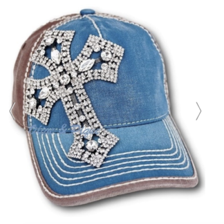 Gunmetal Cross Ball Cap