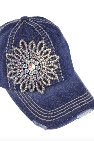 Ball Cap with Flower