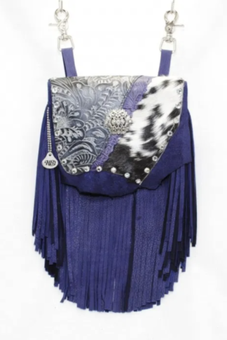 Purple Cowhide Hip Bag