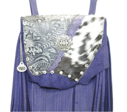 Purple Cowhide Hip Bag