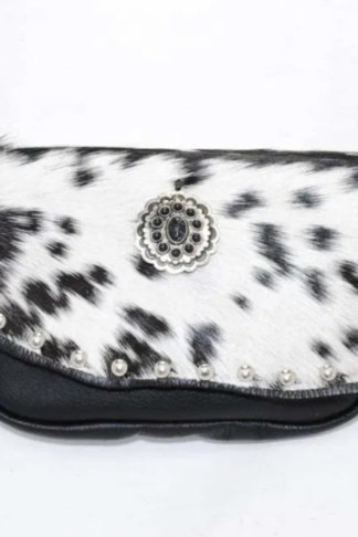 Classic Cowhide Zip Top Hip Bag