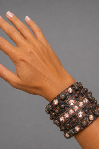 Rowdy Cowgirl Cross Gunslinger Cuff in Crocodile Print