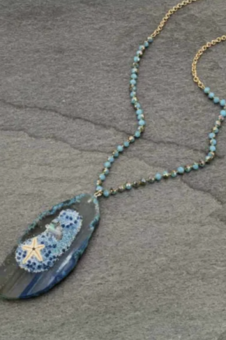 Starfish Druzy Necklace
