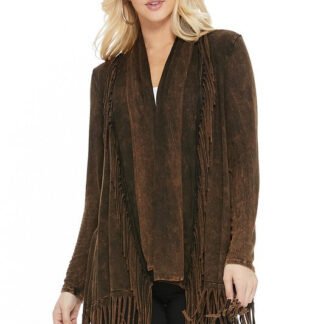 T-Party - Brown Fringed Cardigan