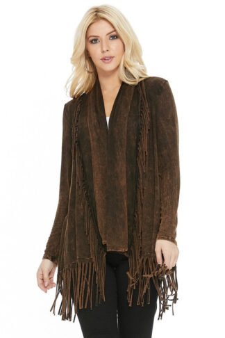 T-Party - Brown Fringed Cardigan