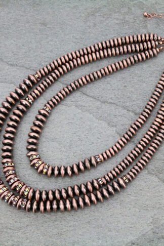Navajo Style Pearl Layered Necklace