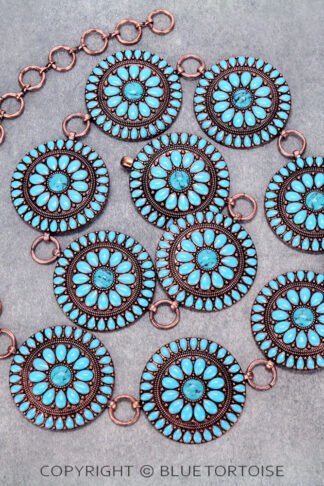 Western Epoxy Concho Stone Belt