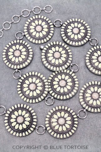Western Epoxy Concho Stone Belt