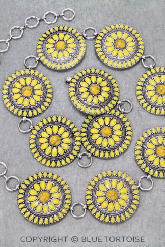 Western Epoxy Concho Stone Belt