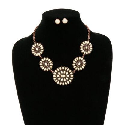 Western Concho Stone Necklace Set - Image 2