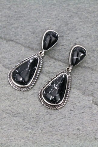 Teardrop Stone Stud Earrings