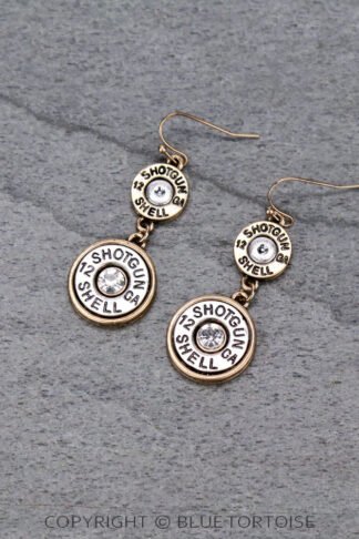 Western Shotgun Shell Dangle Earrings