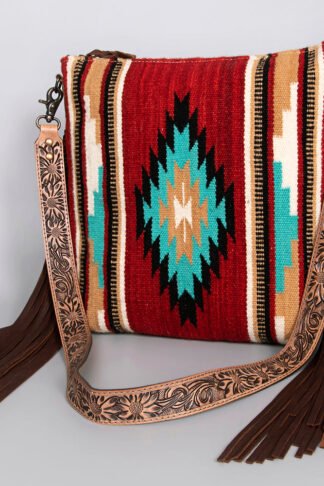 American Darling - Western Wool & Leather Fringe Crossbody Bag