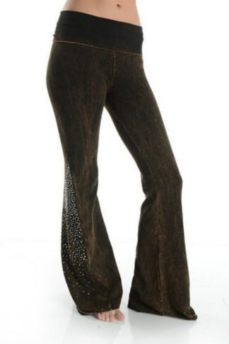 T-Party Stone Embellished Flare Yoga Pants