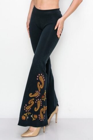 Flare Leg Foldover Waist Yoga Pants