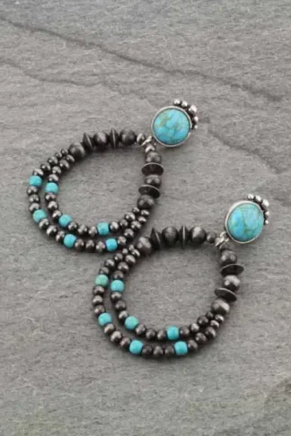 Navajo Style Pearl Post Earrings