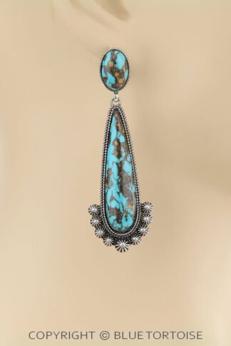 Western Teardrop Handmade Stone Stud Earrings