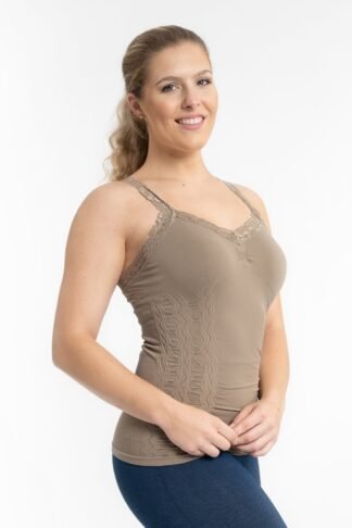 VINTAGE KHAKI LACE CAMI
